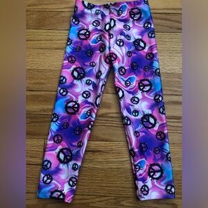 Dori Creations Peace Sign Kids Leggings